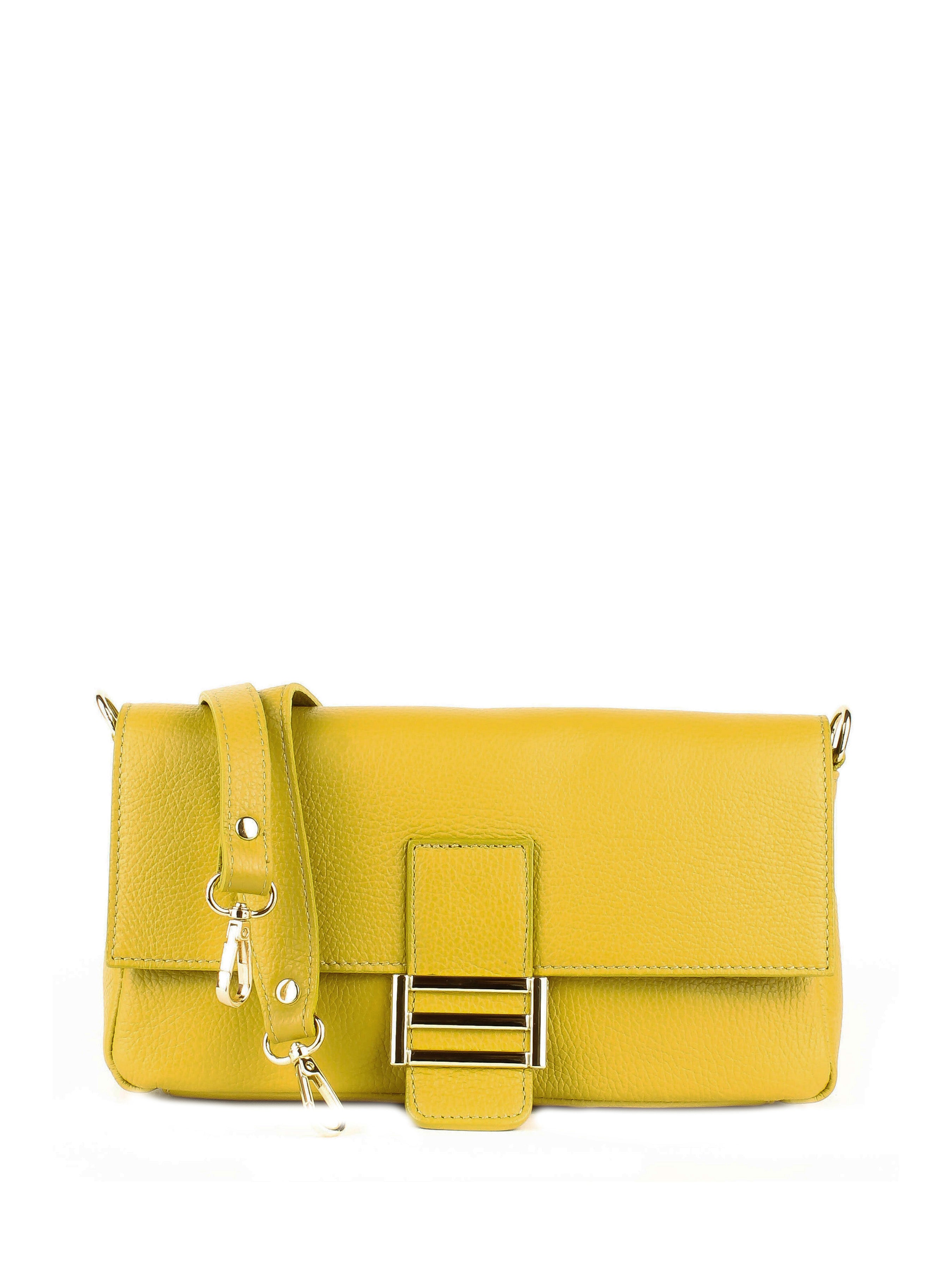 Bandolera de piel italiana Amarillo 4444-55-32