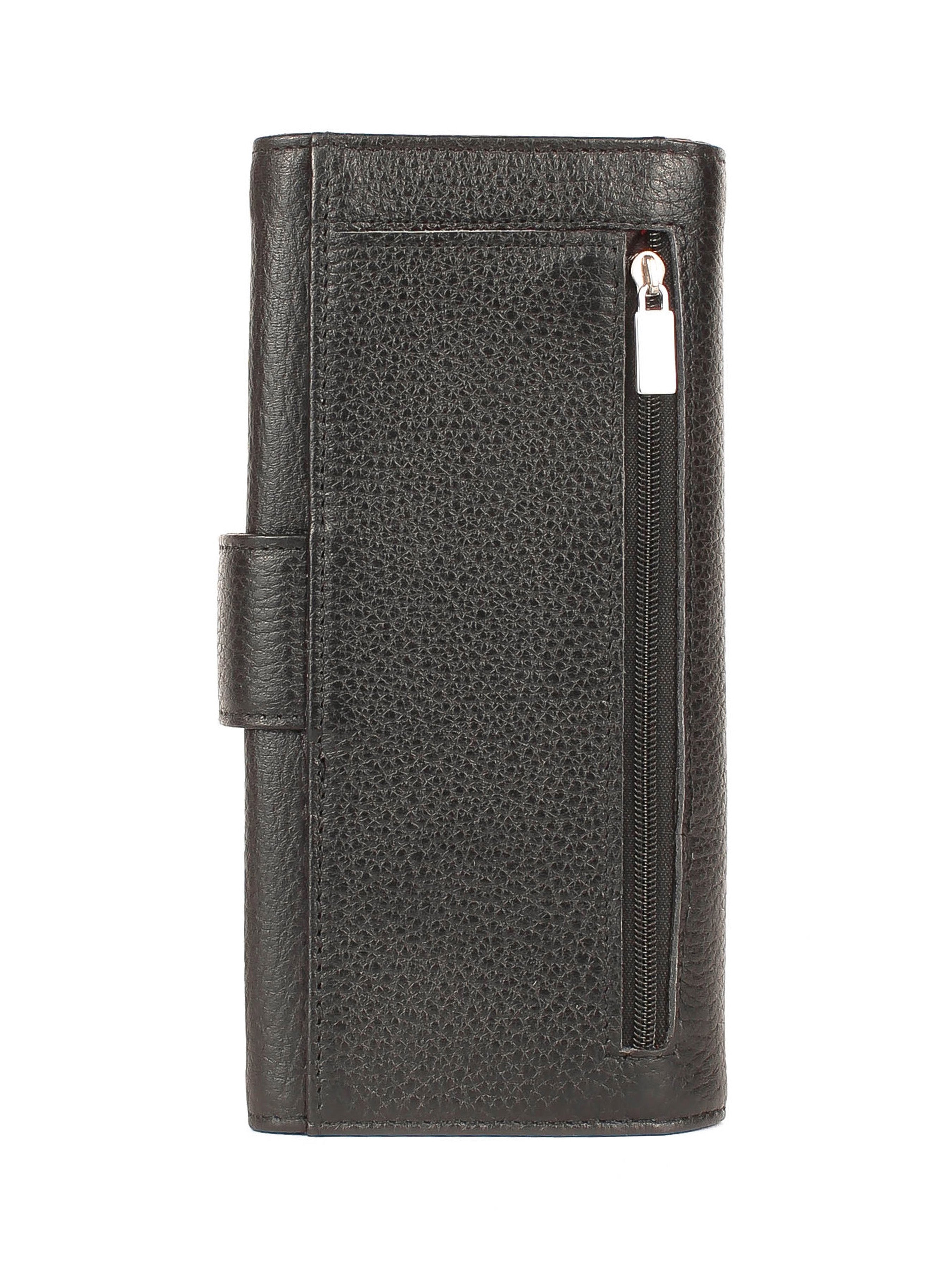 Cartera de piel italiana Negro 1184-45-46