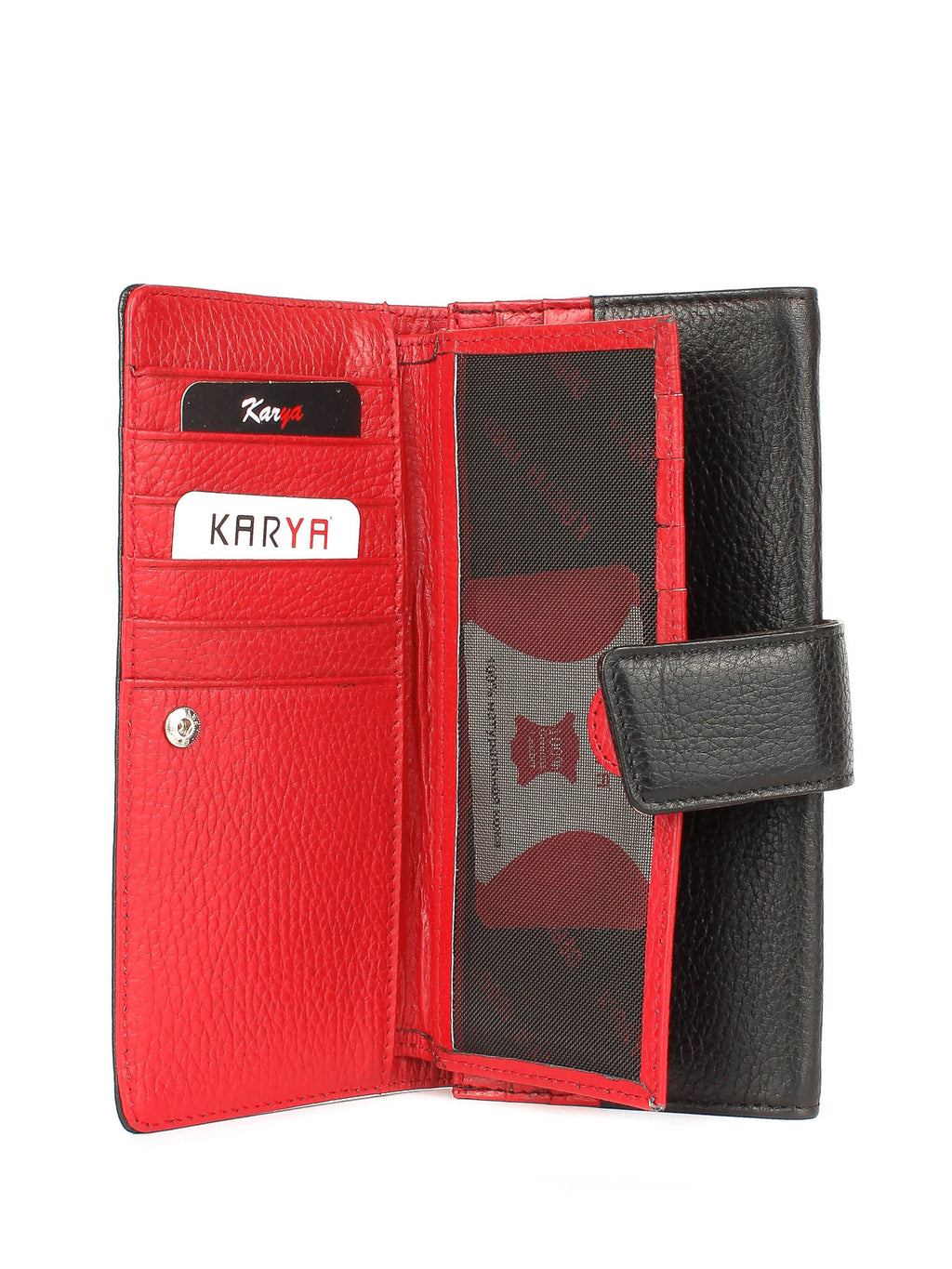 Cartera de piel italiana Negro 1184-45-46