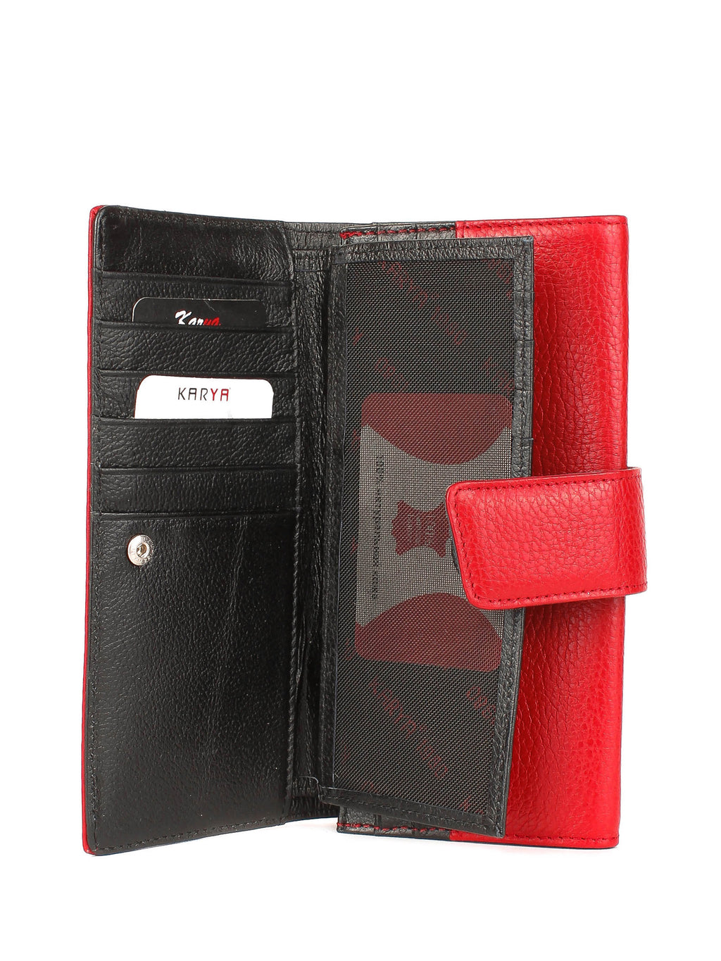 Cartera de piel italiana Rojo 1184-46-45