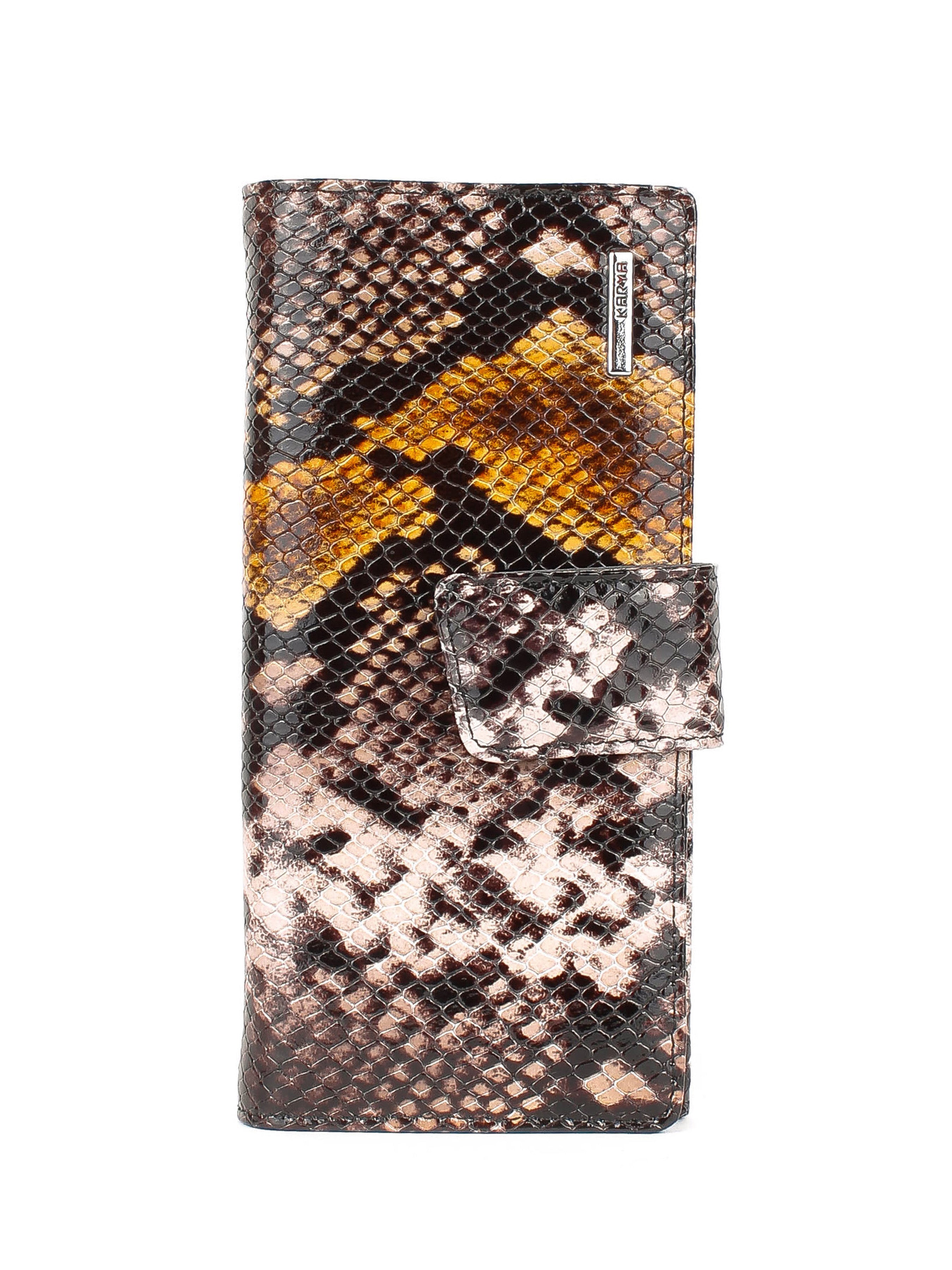 Cartera de piel italiana Amarillo 1184-064