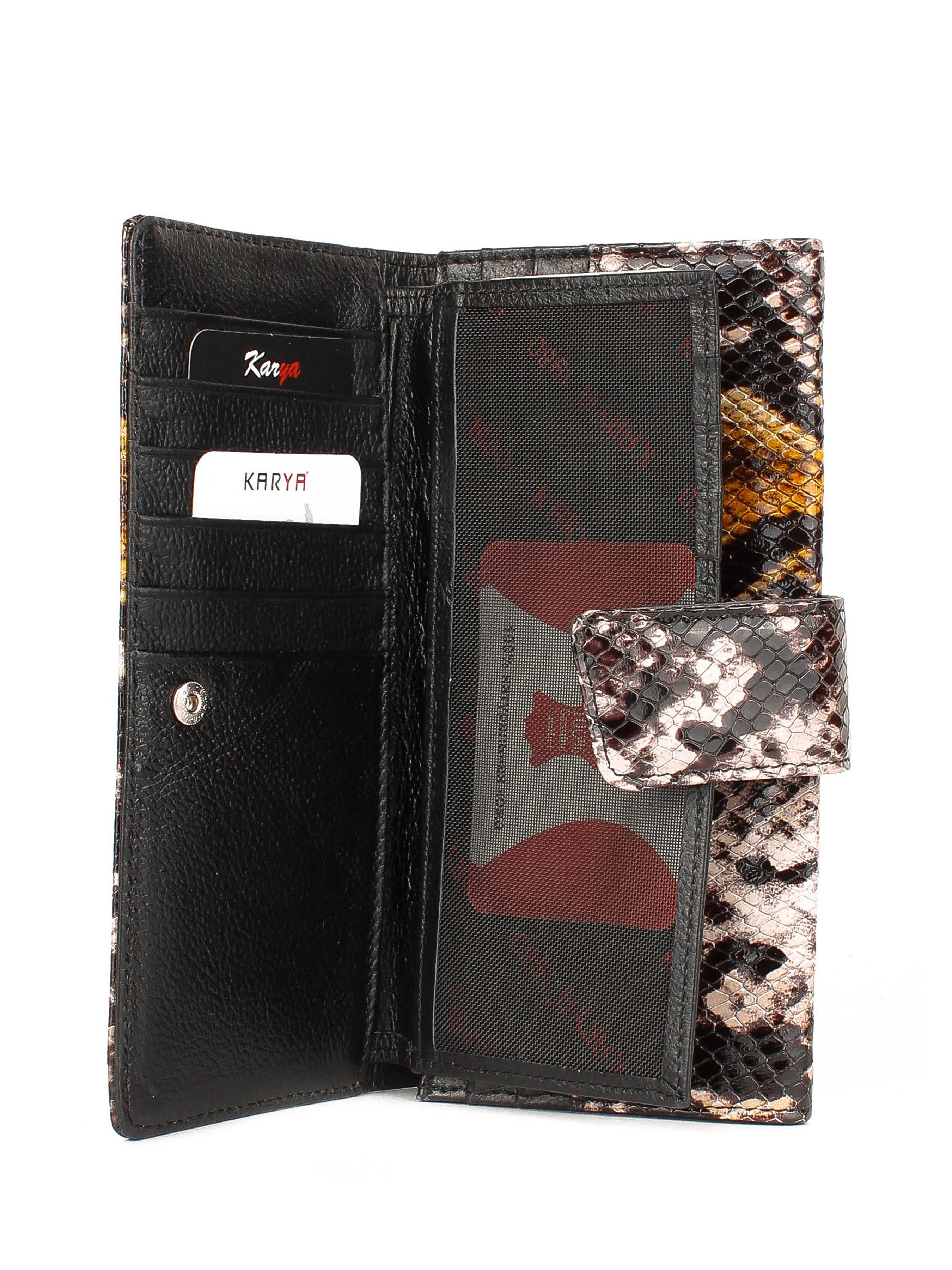 Cartera de piel italiana Amarillo 1184-064