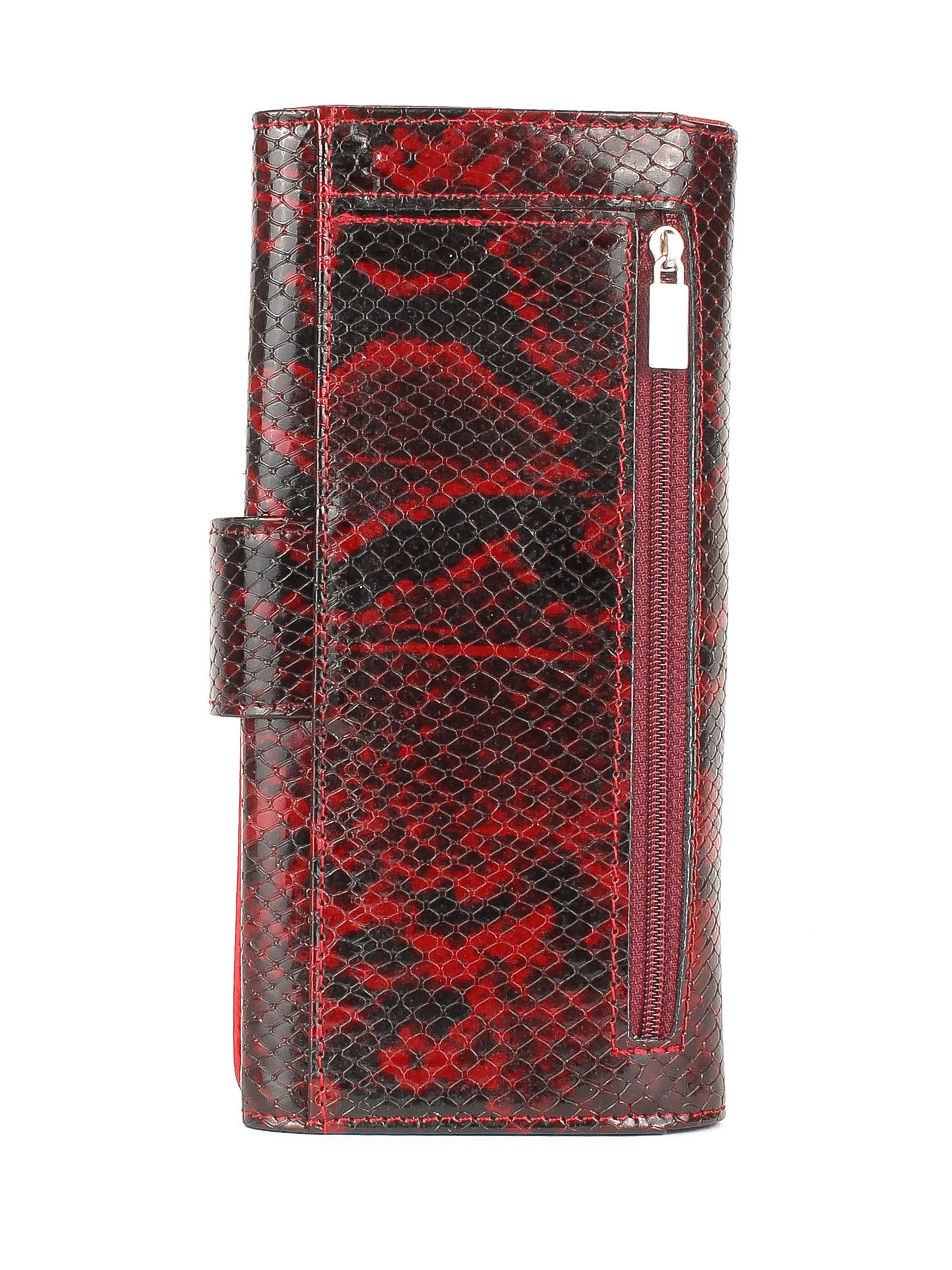 Cartera de piel italiana Burgoña 1184-529