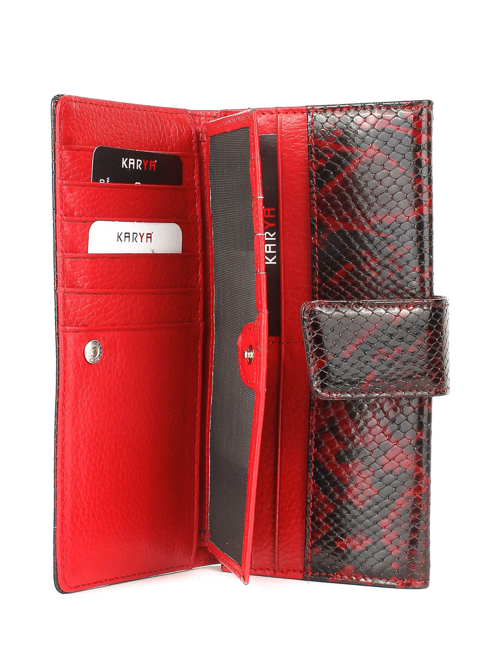 Cartera de piel italiana Burgoña 1184-529