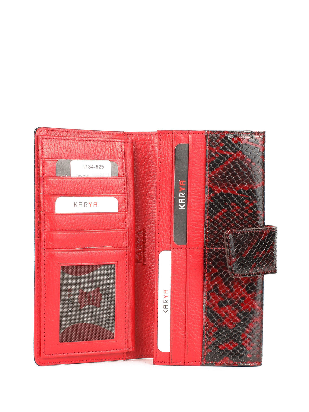 Cartera de piel italiana Burgoña 1184-529