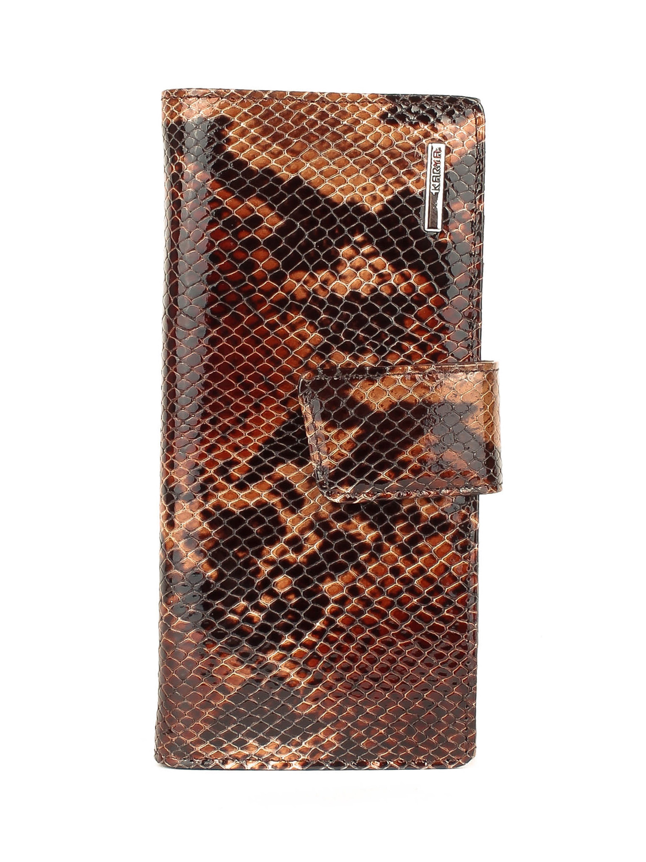 Cartera de piel italiana Marrón 1184-512