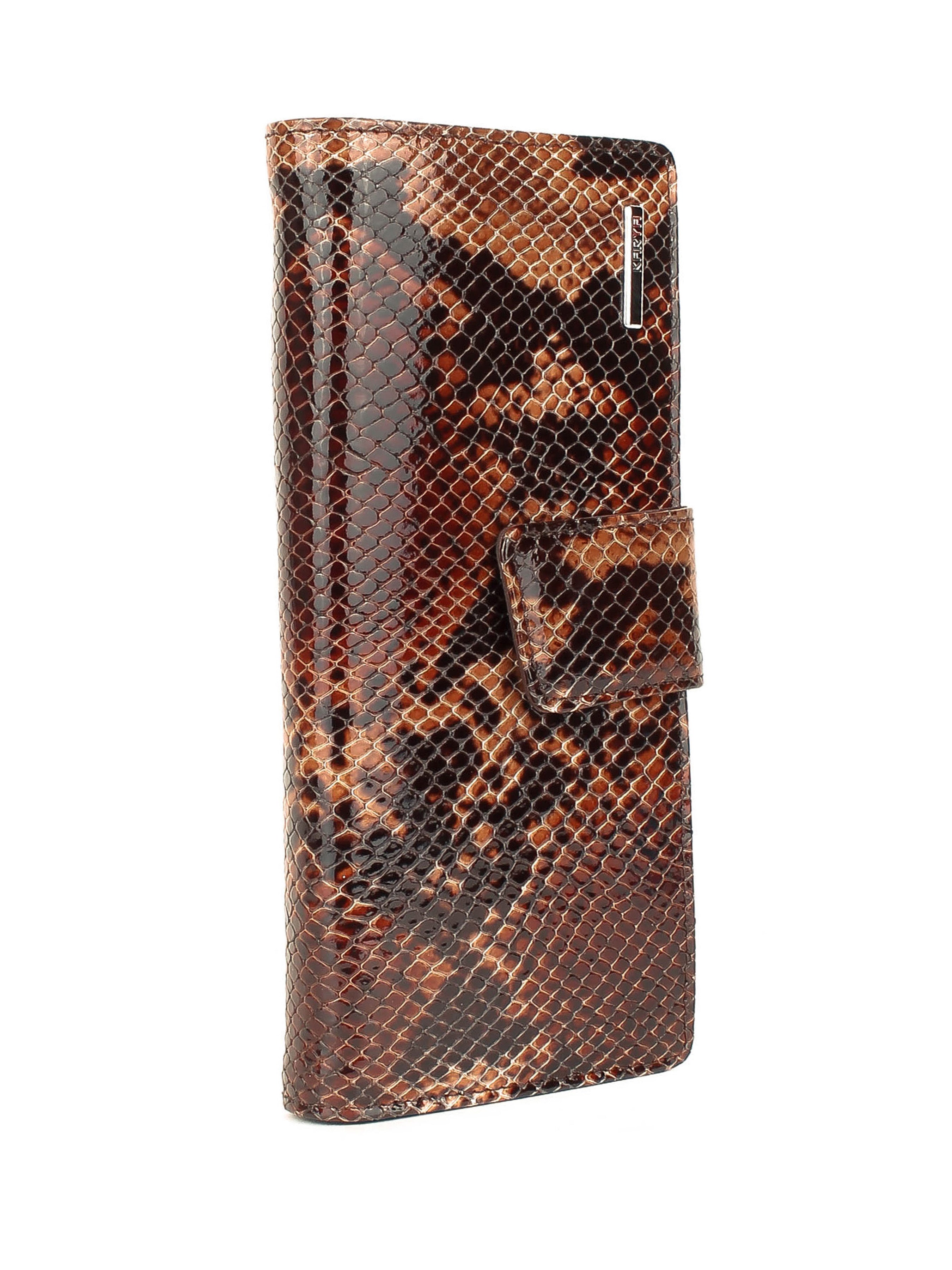 Cartera de piel italiana Marrón 1184-512