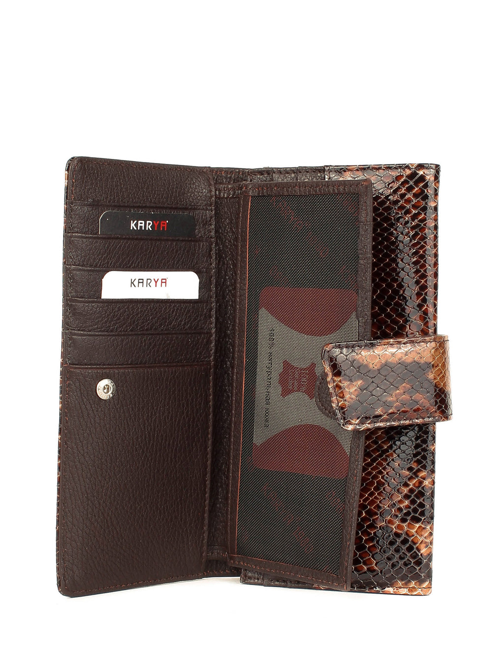 Cartera de piel italiana Marrón 1184-512