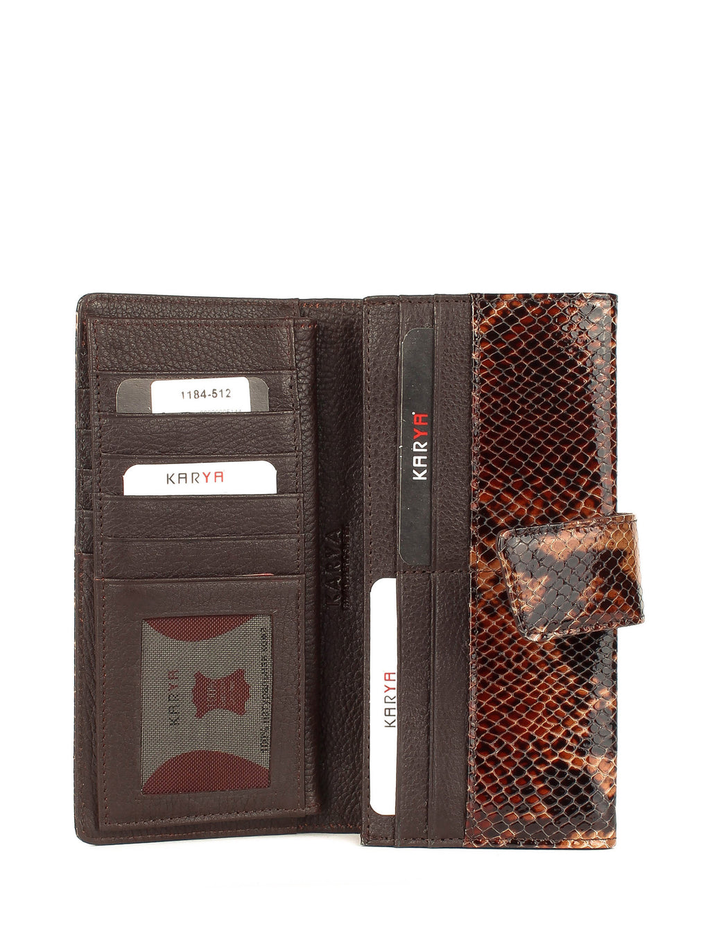 Cartera de piel italiana Marrón 1184-512