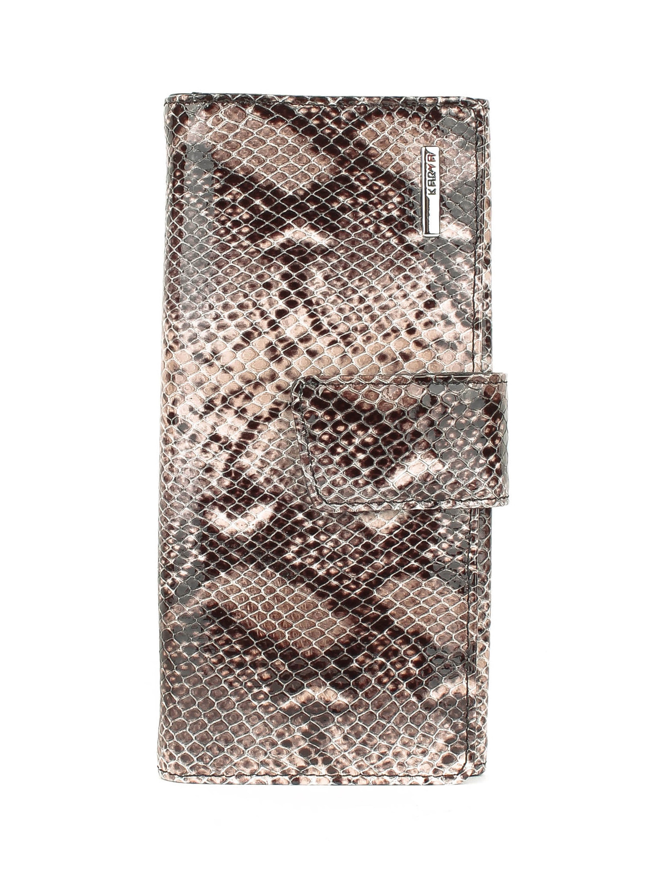 Cartera de piel italiana Gris 1184-541