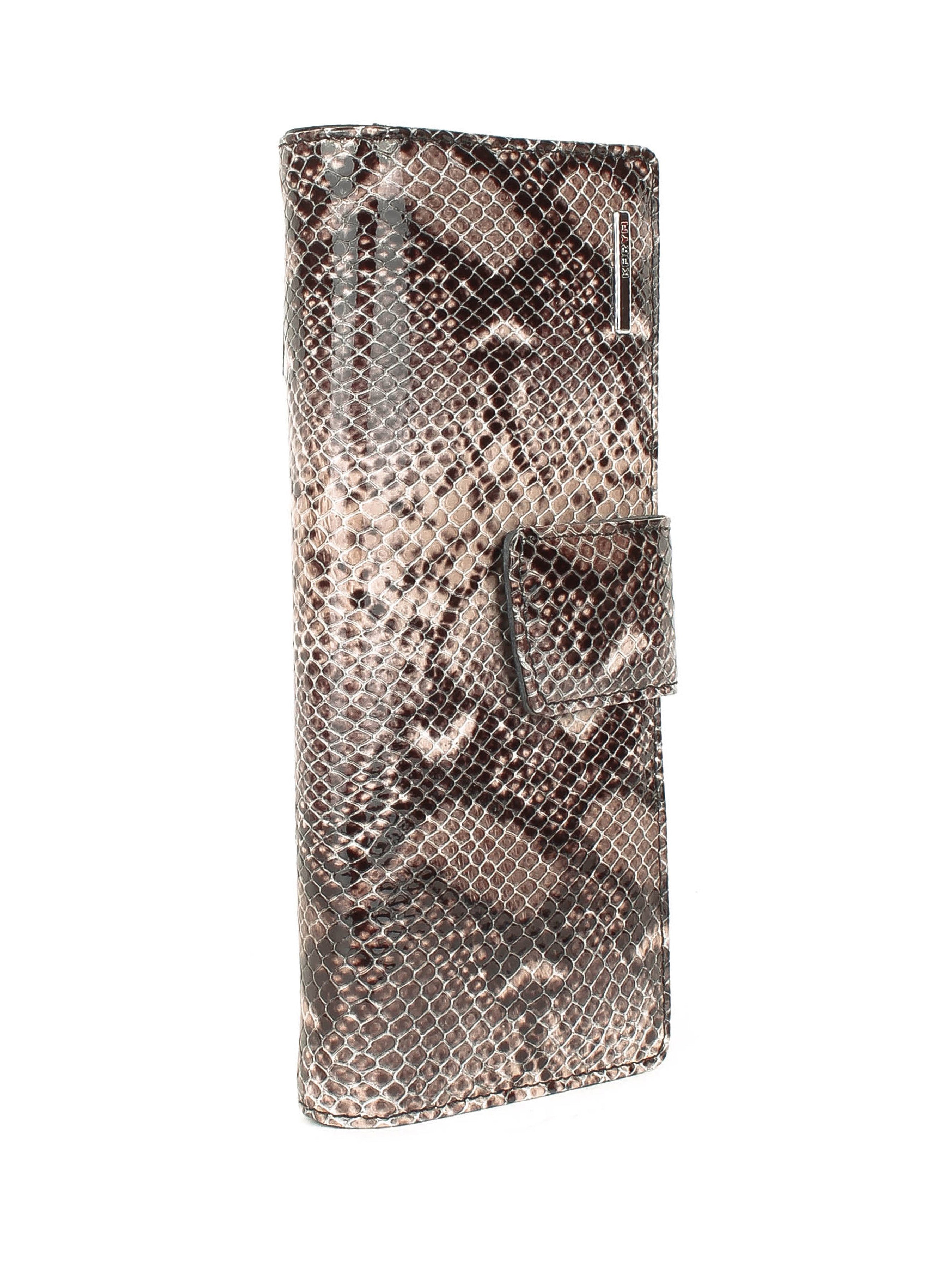 Cartera de piel italiana Gris 1184-541