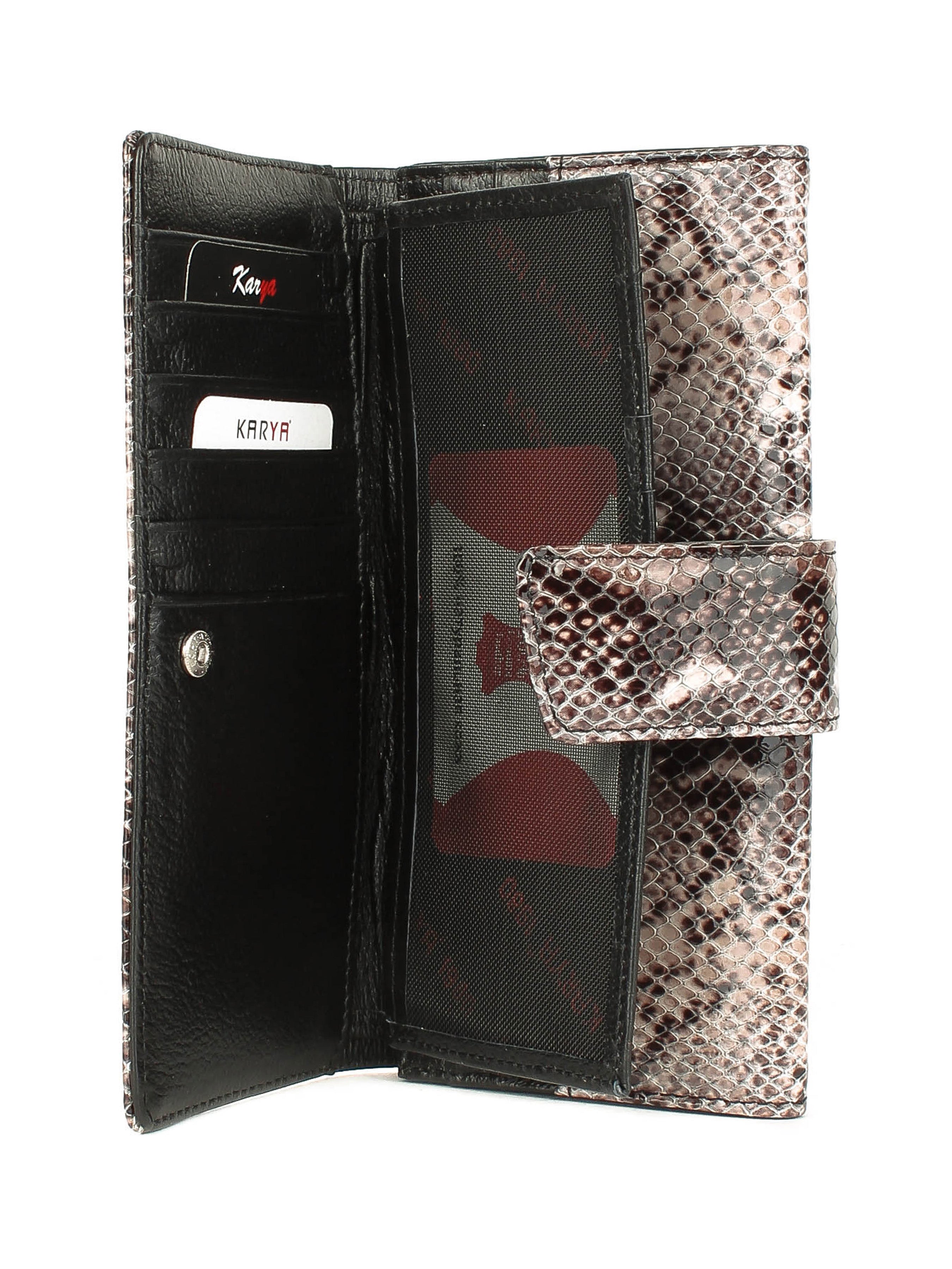 Cartera de piel italiana Gris 1184-541