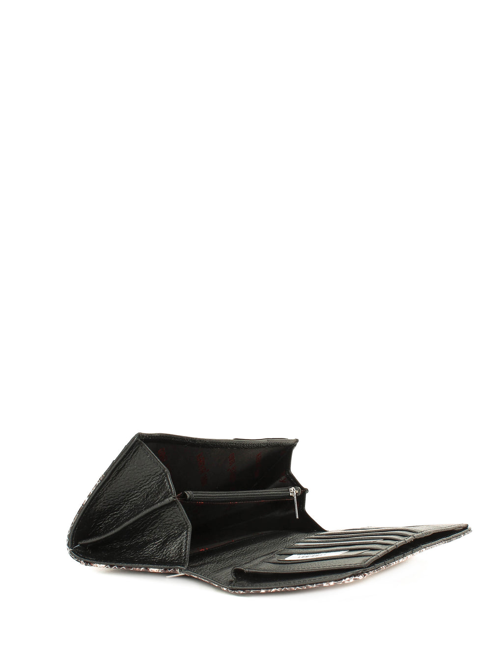 Cartera de piel italiana Gris 1184-541