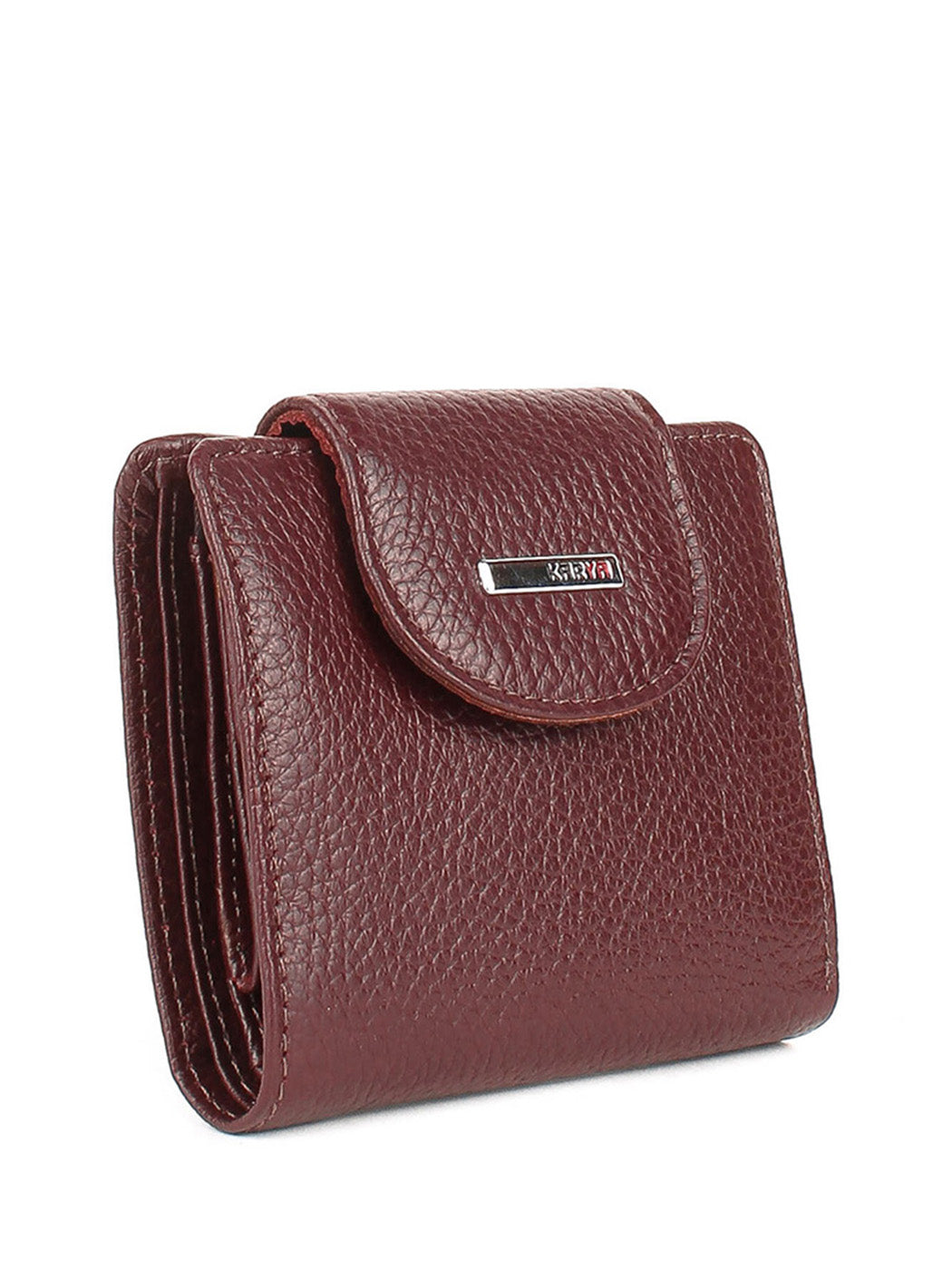 Cartera de piel italiana Burgoña 1052-243