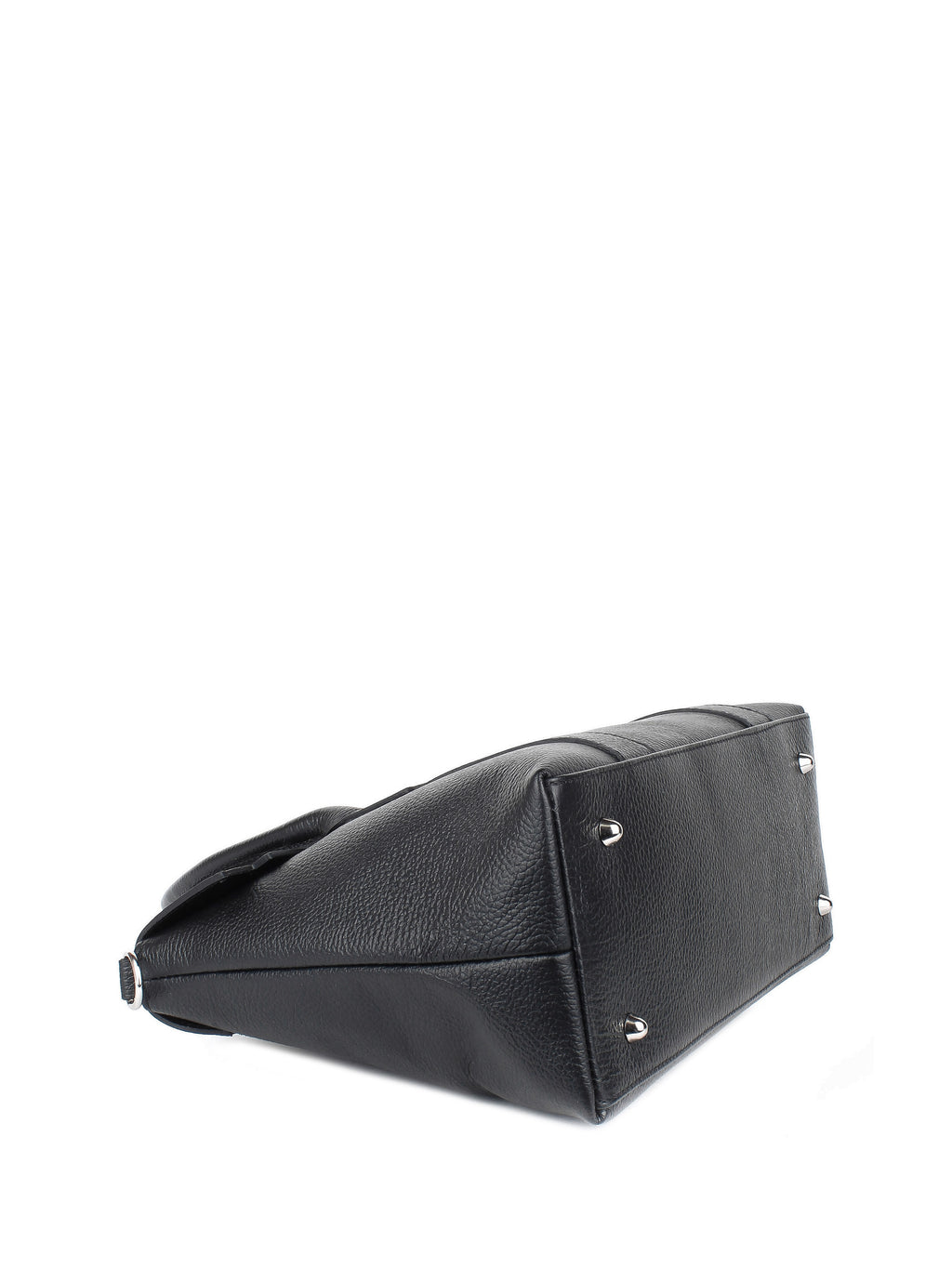 Bolso de mano de piel italiana Armonico Negro