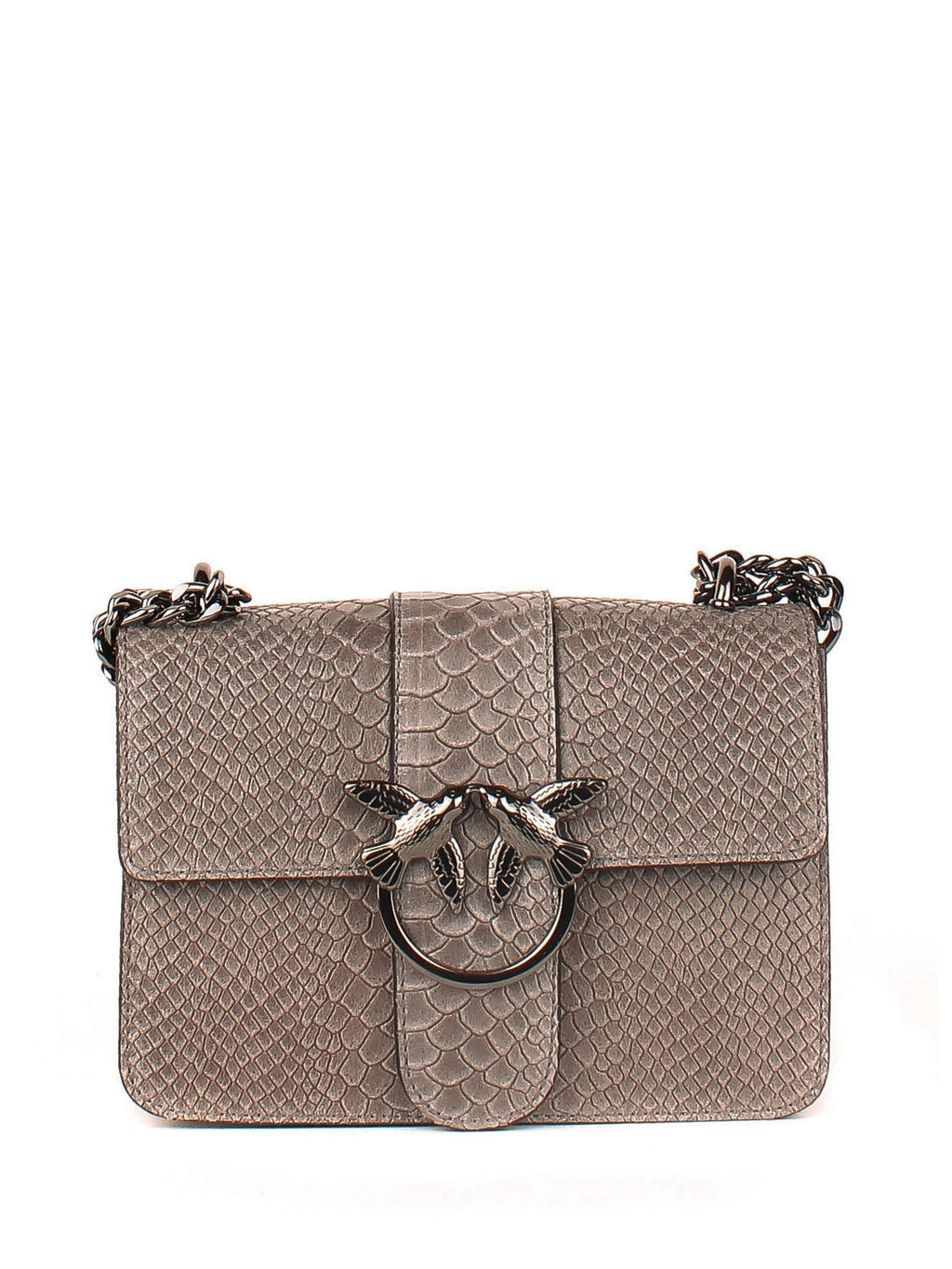 Bandolera de piel italiana Gris 1710-27-35