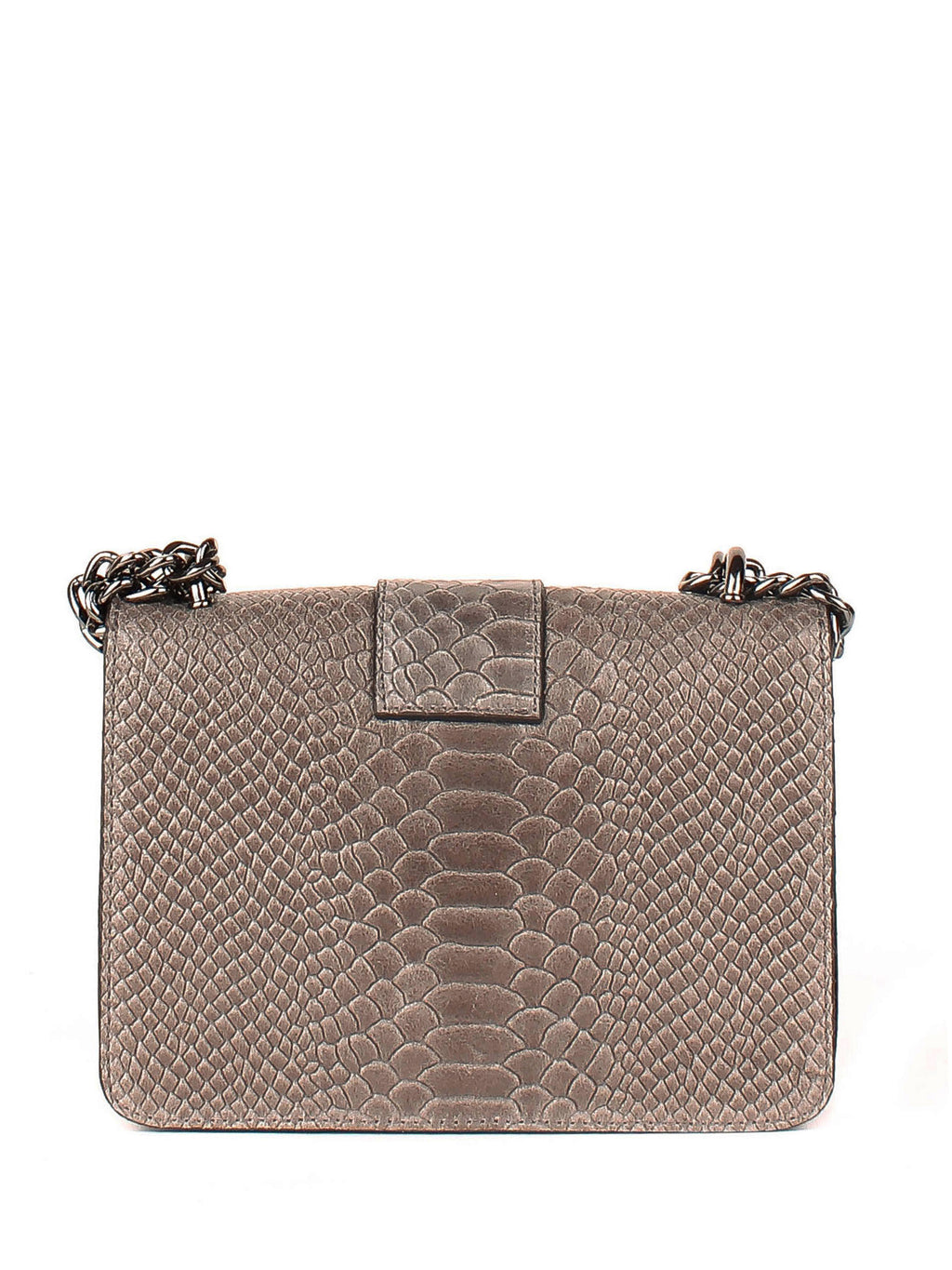 Bandolera de piel italiana Gris 1710-27-35