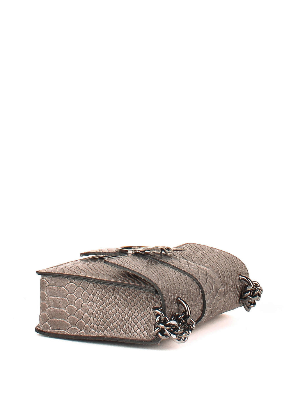 Bandolera de piel italiana Gris 1710-27-35