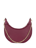 Bolso de hombro de piel italiana Borgoña 5100-103-32