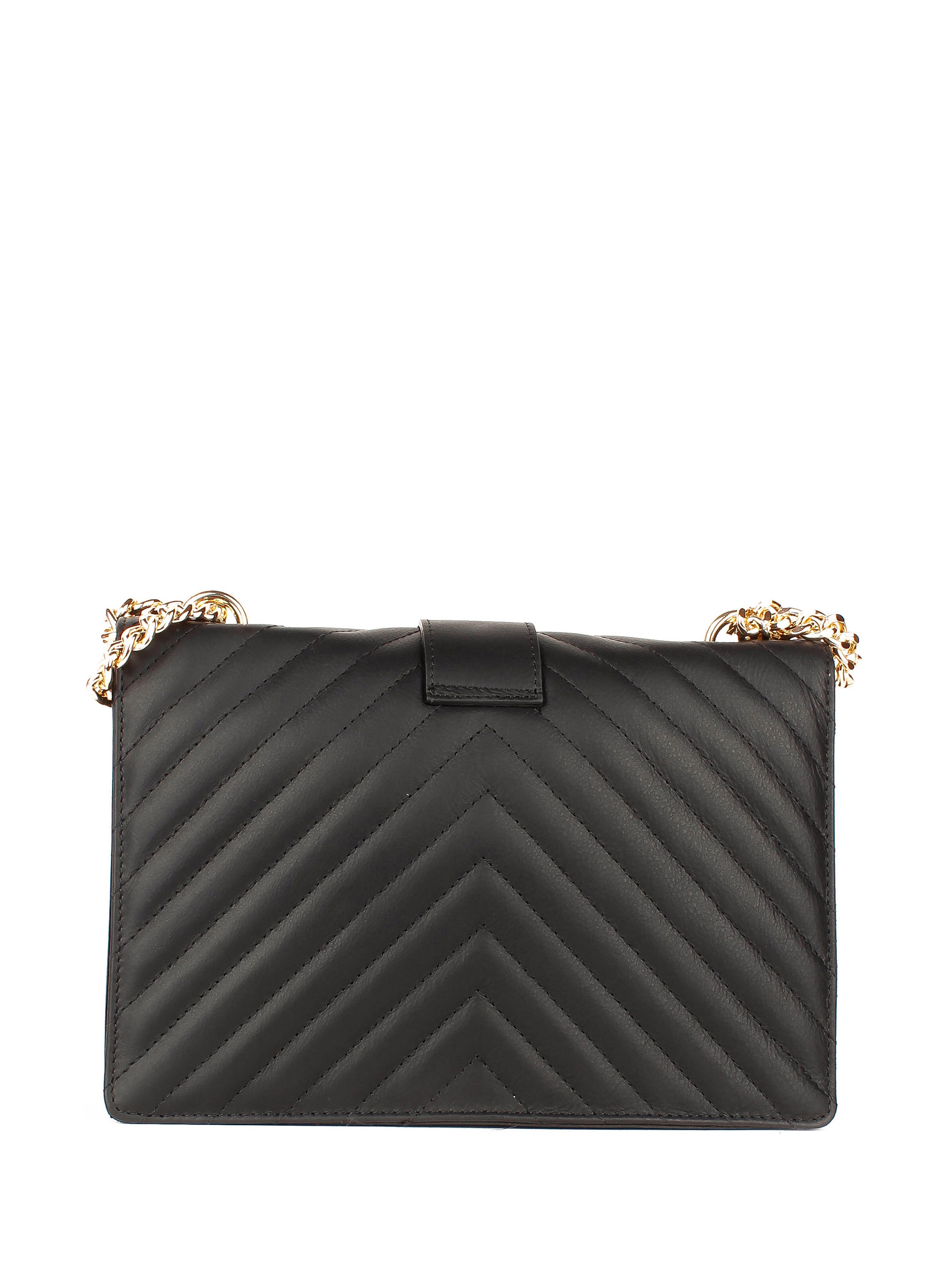 Bandolera de piel italiana Negro 1730-05-37