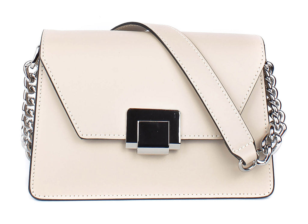 Bandolera de piel italiana Beige 1803-11-31