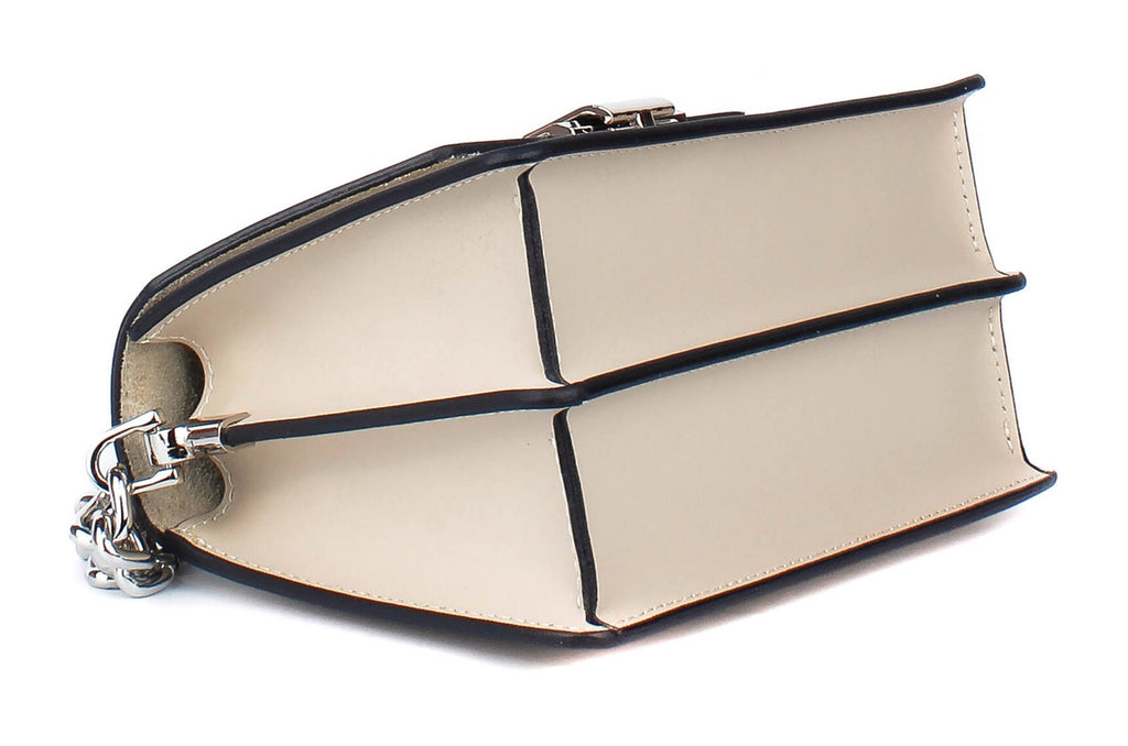 Bandolera de piel italiana Beige 1803-11-31