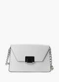 Bandolera de piel italiana Blanco 1803-16-31