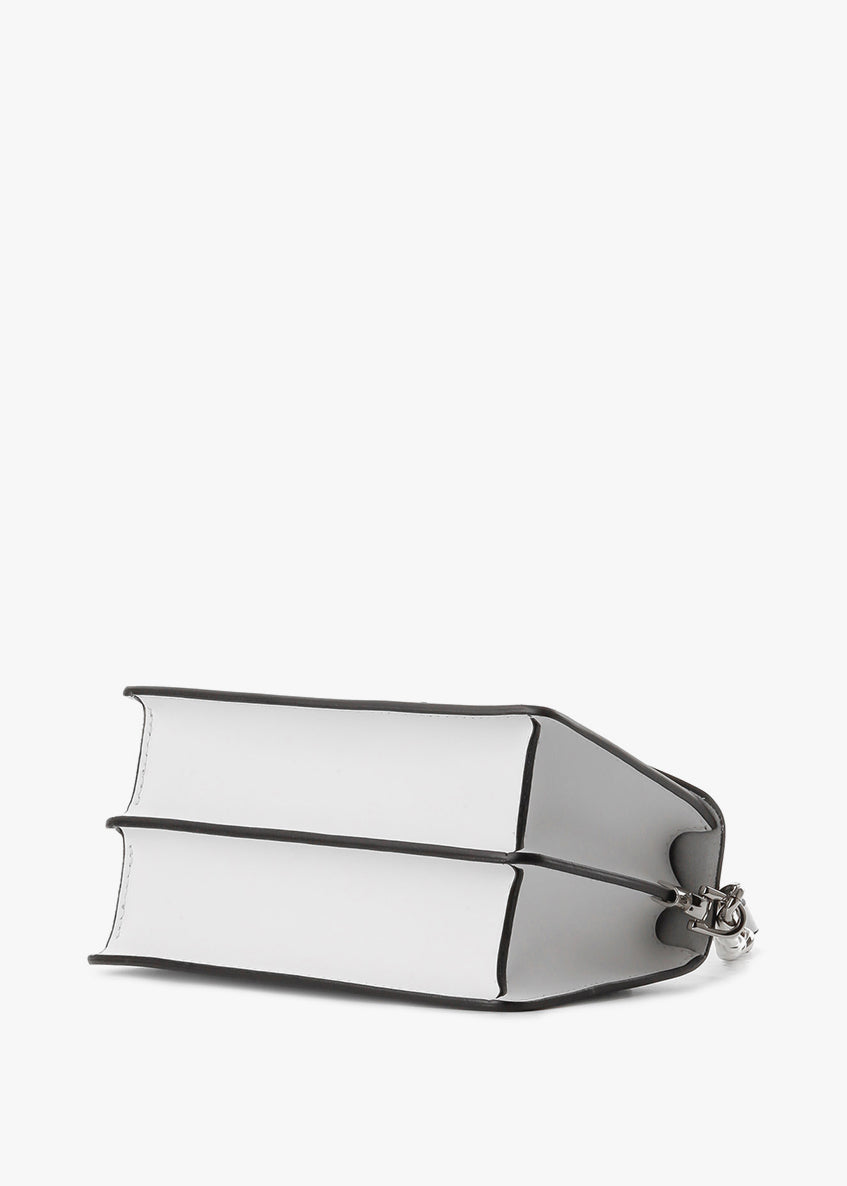 Bandolera de piel italiana Blanco 1803-16-31