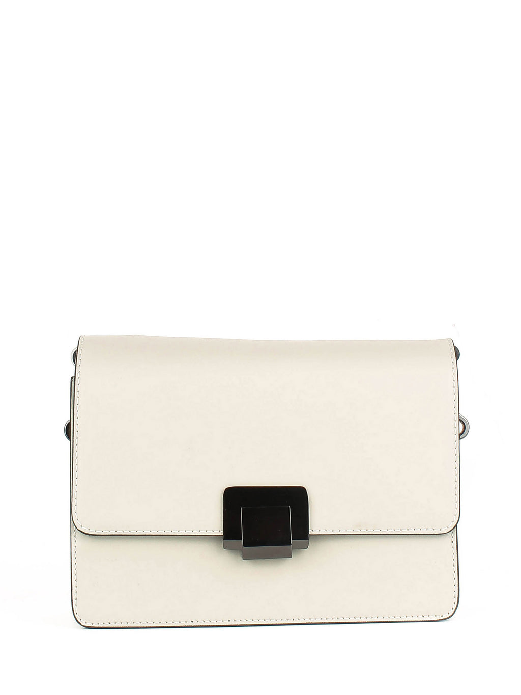 Bandolera de piel italiana Gris, Beige 6624-98-31