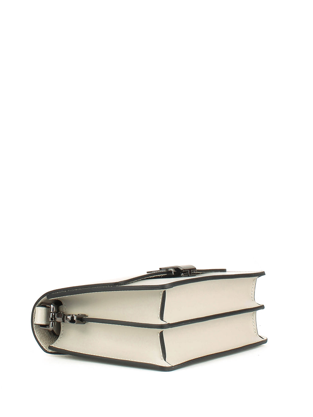 Bandolera de piel italiana Gris, Beige 6624-98-31