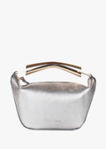 Bolso de hombro de piel italiana Plata 7142-22-32