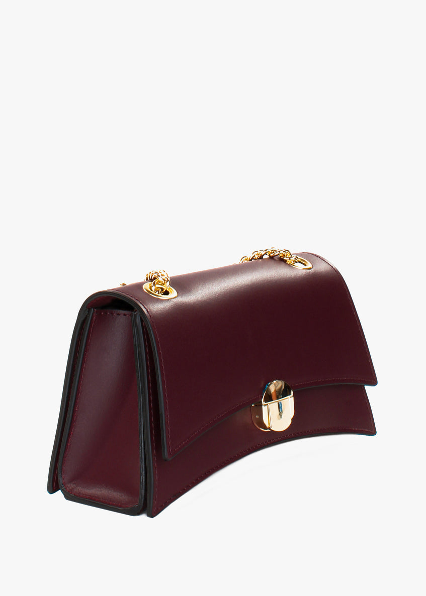 Bandolera de piel italiana Borgoña 4230-103-31