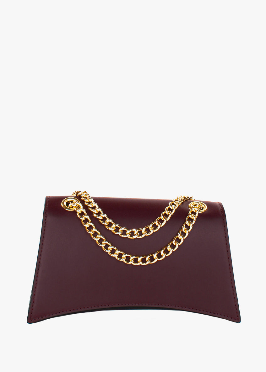 Bandolera de piel italiana Borgoña 4230-103-31