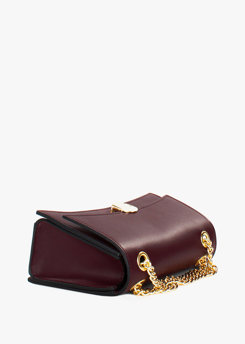 Bandolera de piel italiana Borgoña 4230-103-31