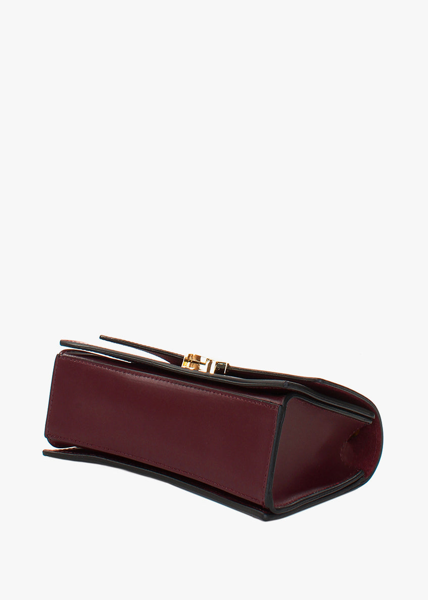 Bandolera de piel italiana Borgoña 4230-103-31