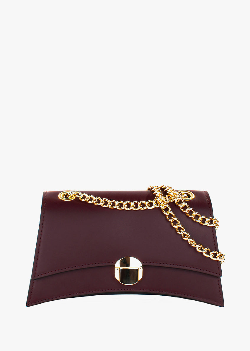 Bandolera de piel italiana Borgoña 4230-103-31