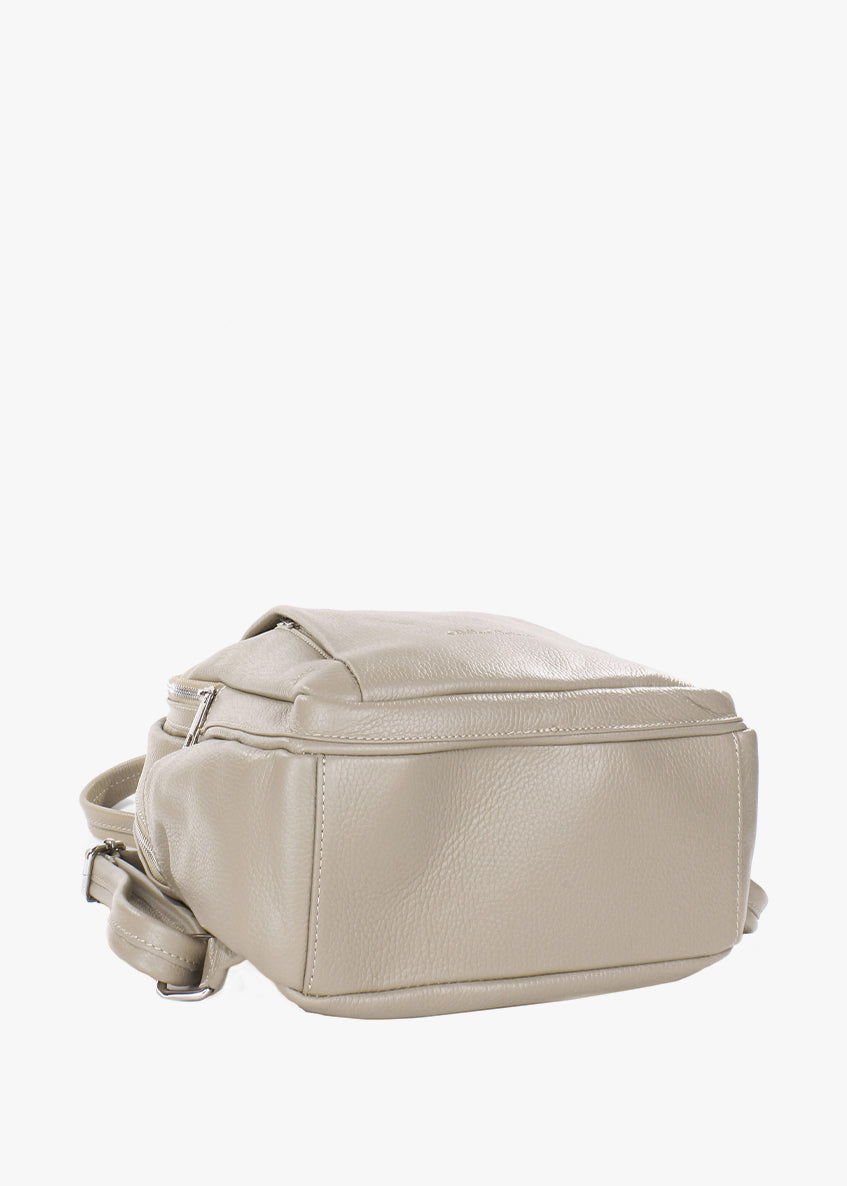 Mochila de piel italiana Beige 1619-11-32