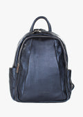 Mochila de piel italiana Azul, Perla 1619-25-32