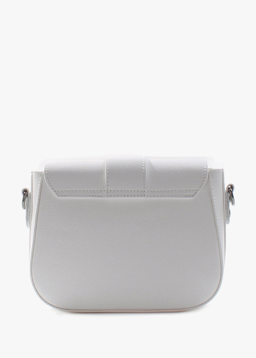 Bandolera de piel italiana Blanco 3080-16-32