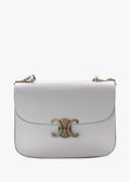 Bandolera de piel italiana Blanco 4423-16-33