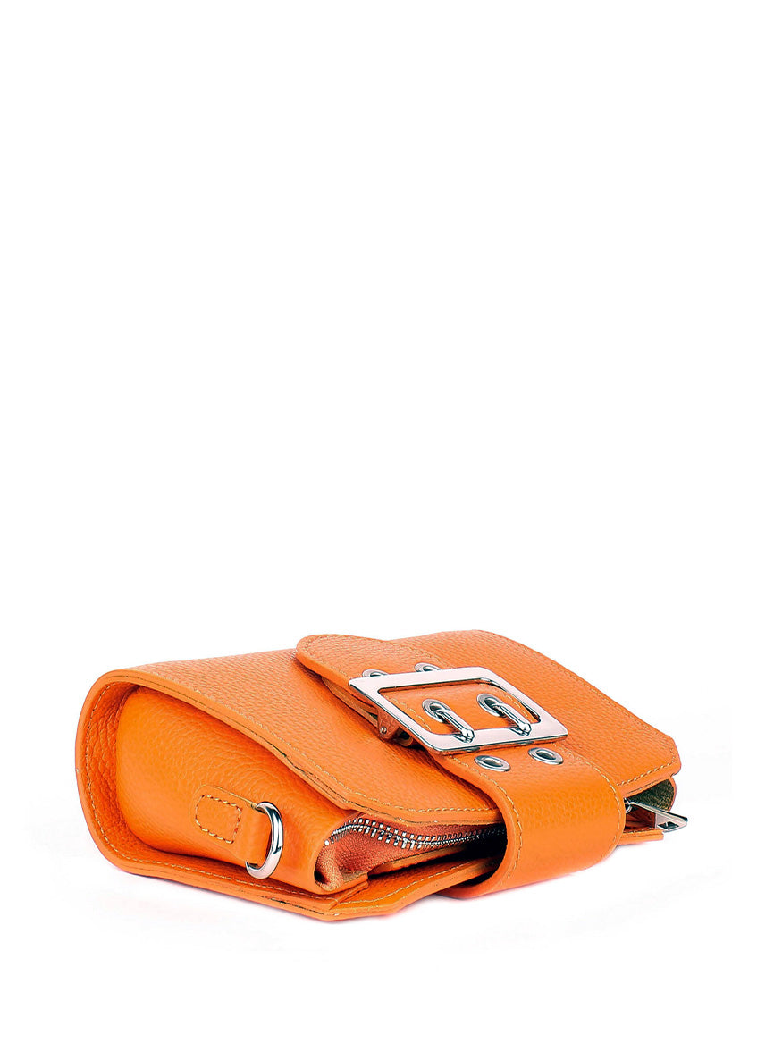 Bandolera de piel italiana Amarillo 2170-19-32