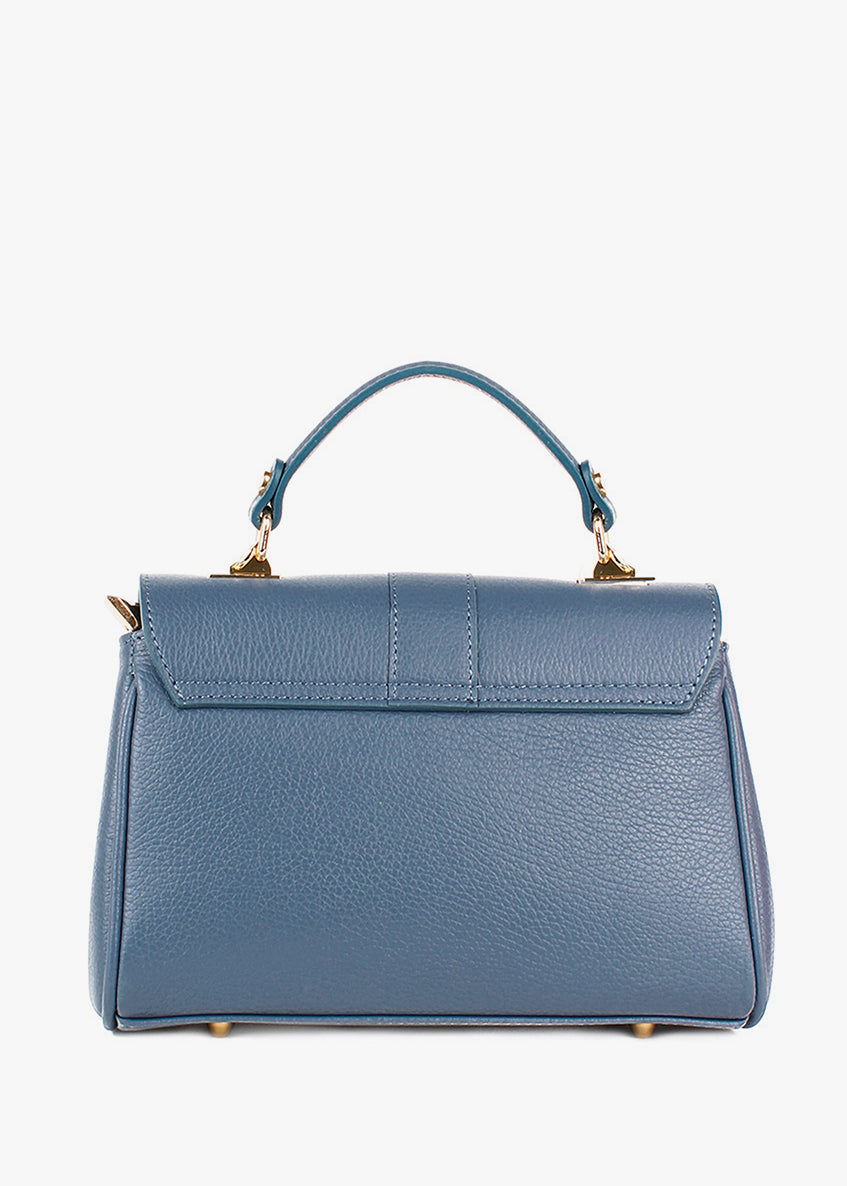 Bolso de mano de piel italiana Темно блакитний 4222-97-32