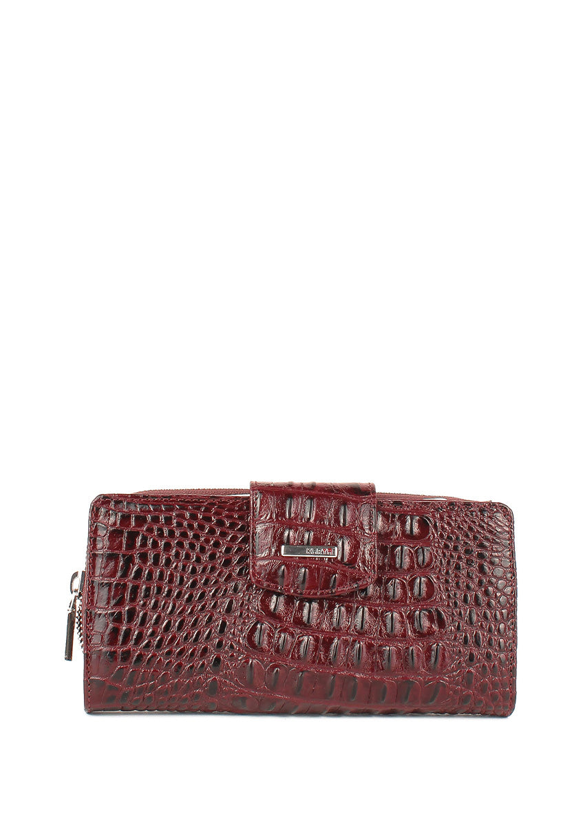 Cartera de piel italiana Burgoña 1119-647