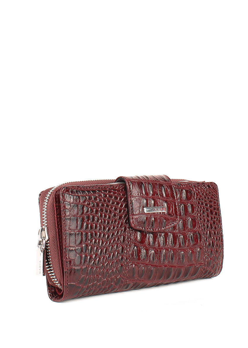 Cartera de piel italiana Burgoña 1119-647