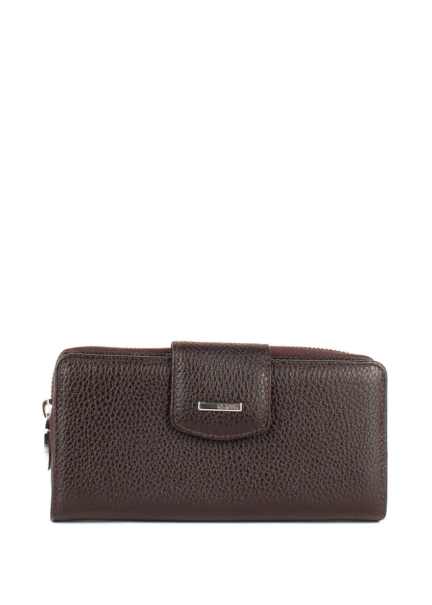 Cartera de piel italiana Marrón 1119-39