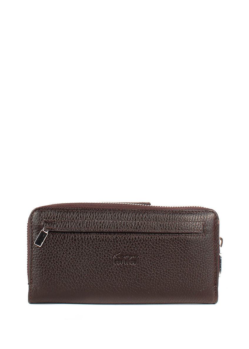 Cartera de piel italiana Marrón 1119-39