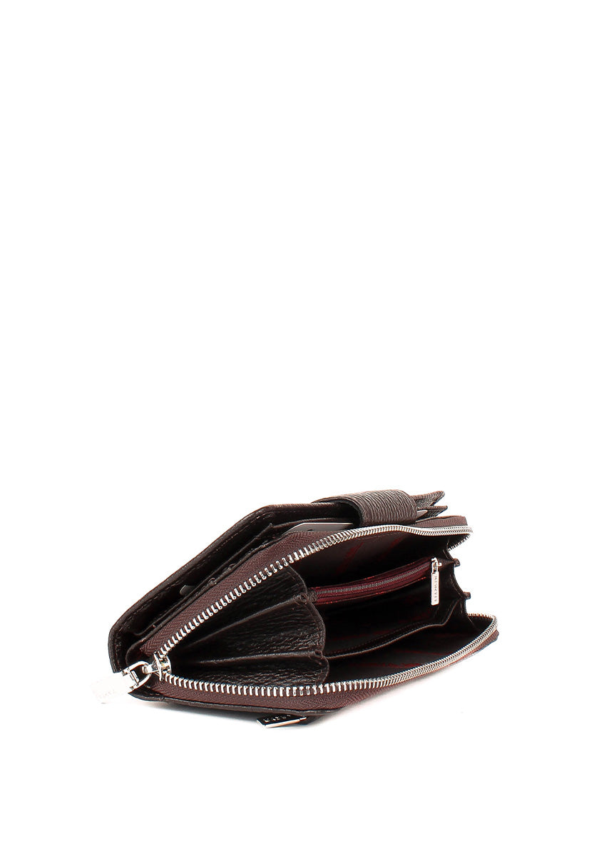 Cartera de piel italiana Marrón 1119-39