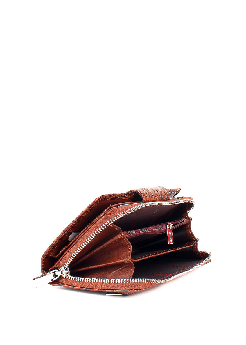 Cartera de piel italiana Rojo 1119-650