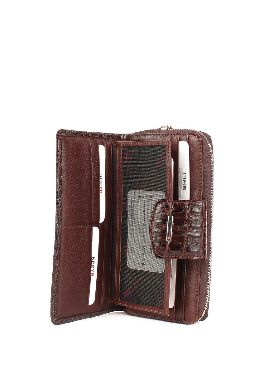 Cartera de piel italiana Marrón 1119-665