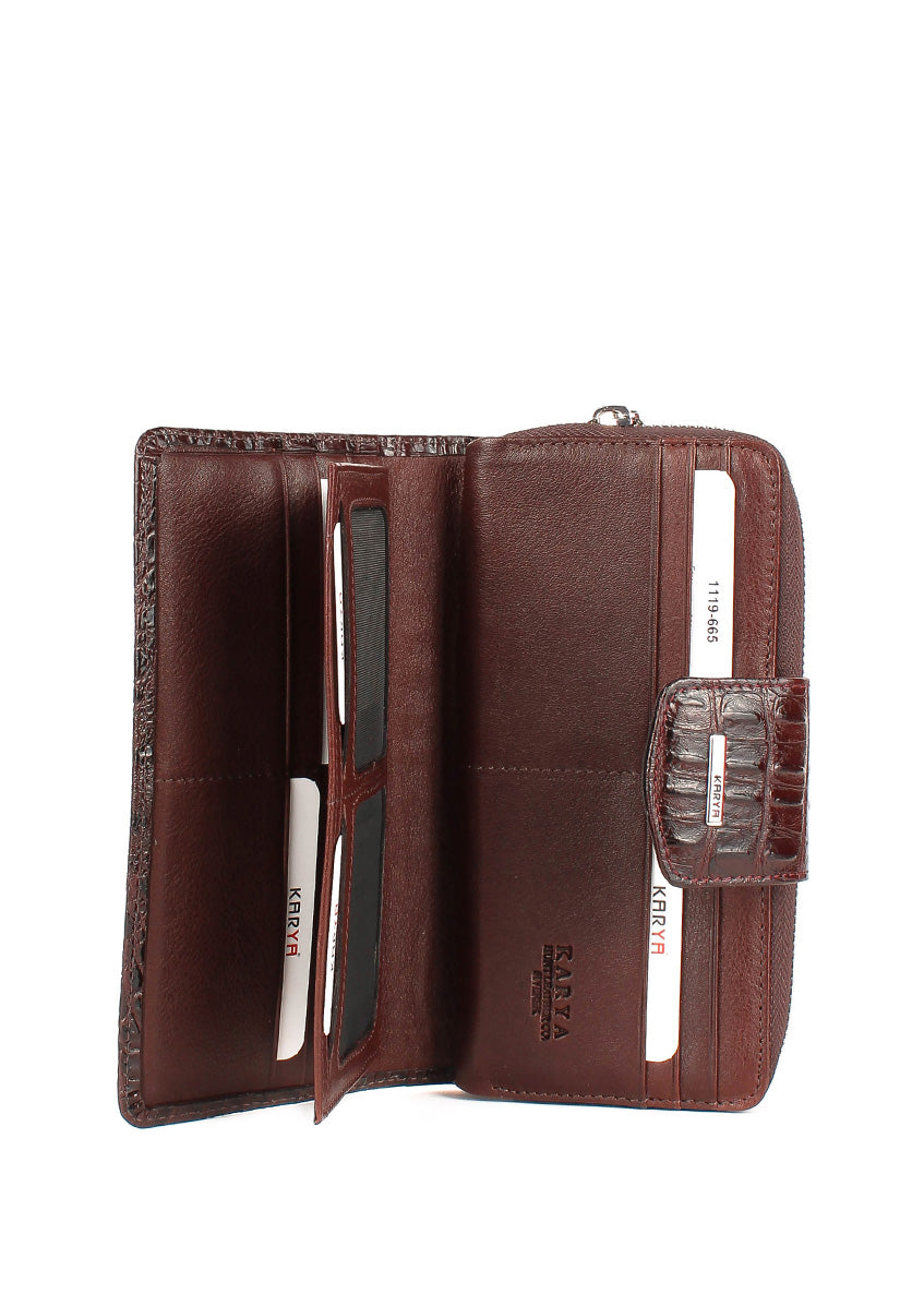 Cartera de piel italiana Marrón 1119-665